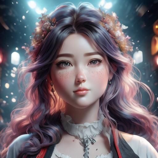 Hyperrealistic Portrait of Obese Man in Anime Style