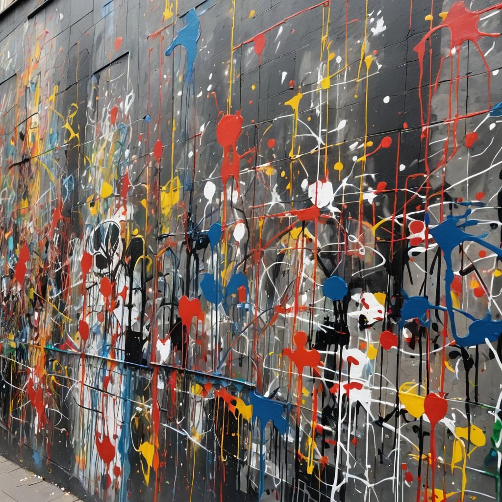 Dynamic Action Painting Street Art