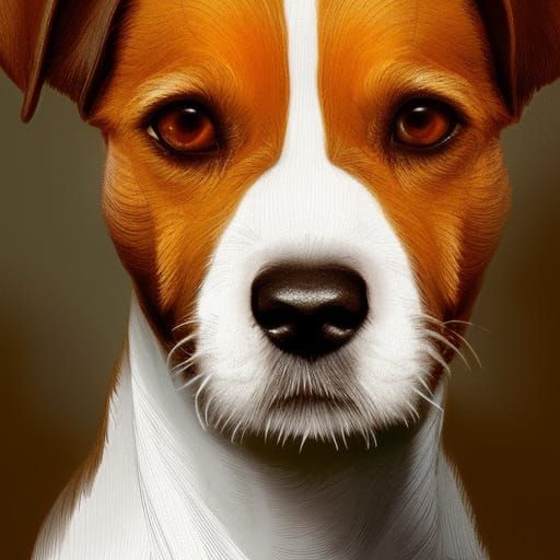 Hyperdetailed Jack Russell Terrier Portrait in 8k