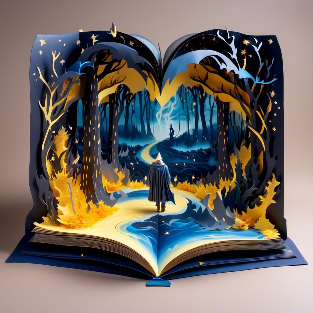 Dark arts magical pop-up story book!