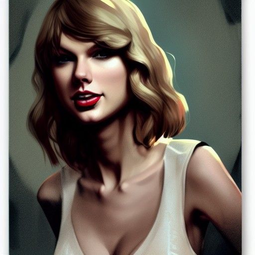 Sinister Taylor Swift Portrait in Dark Fantasy Style