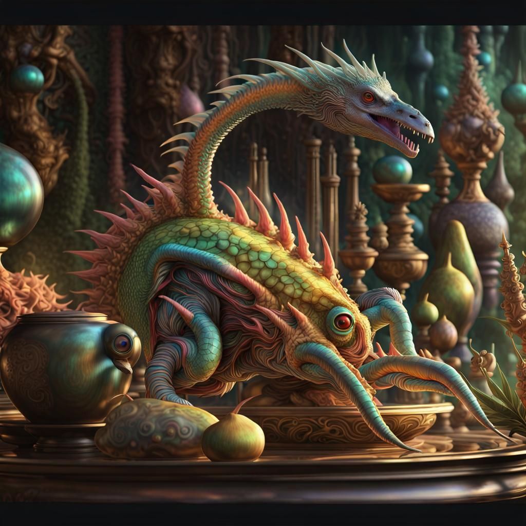 Exotic Alien Creatures in Iridescent Detail