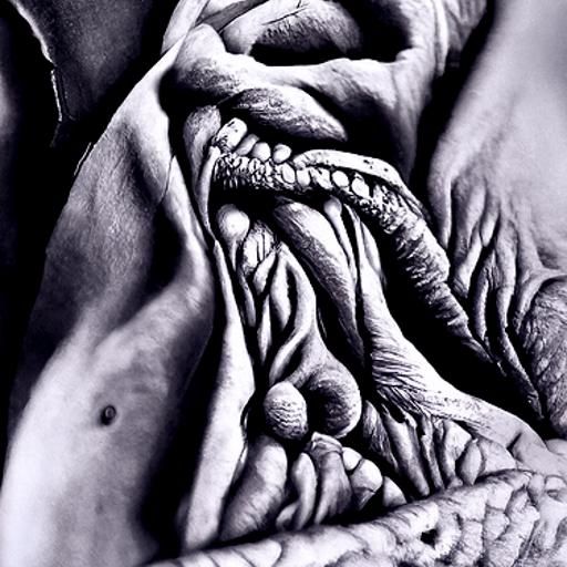 Hyperdetailed Charcoal Drawing of Intimate Body Parts