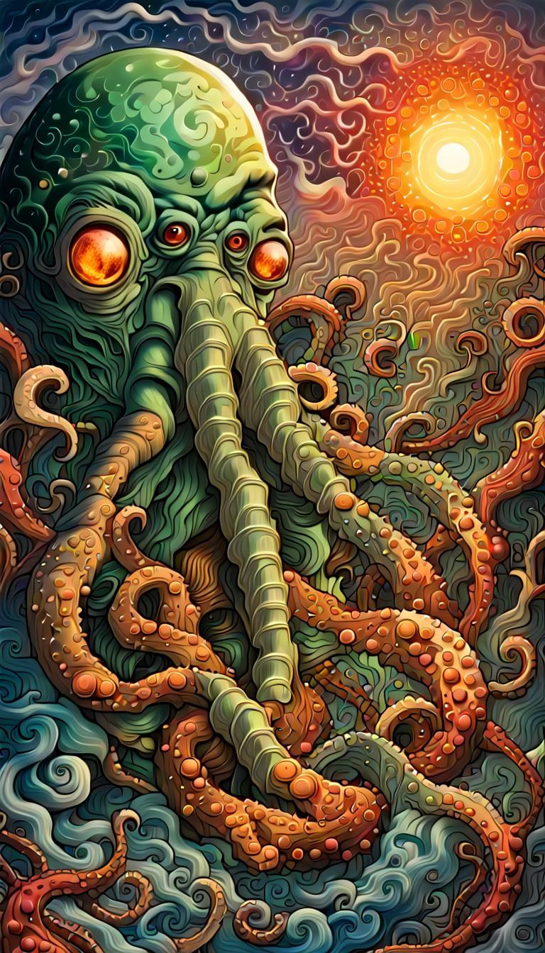 Lovecraftian Horrors: Detailed Digital Illustrations