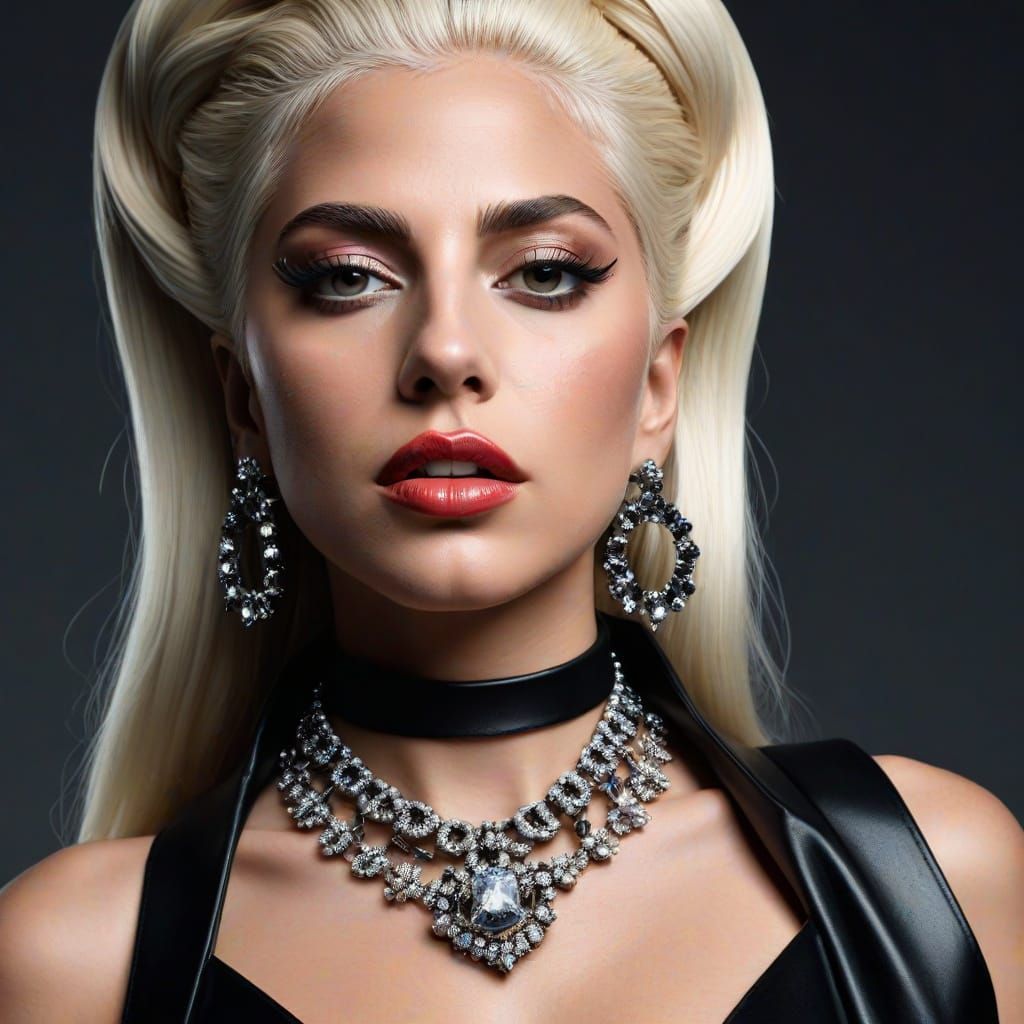Lady Gaga in Edgy Luxury Fashion Editorial Style