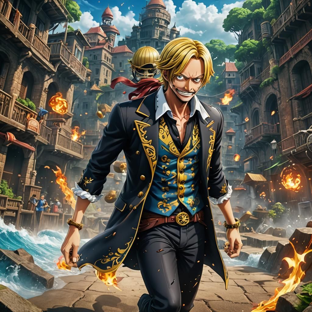 Sanji from One Piece: Detailed Matte Painting