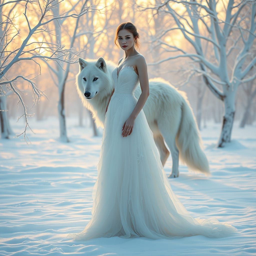 Enchanted Winter Serenade in Crystal Gown