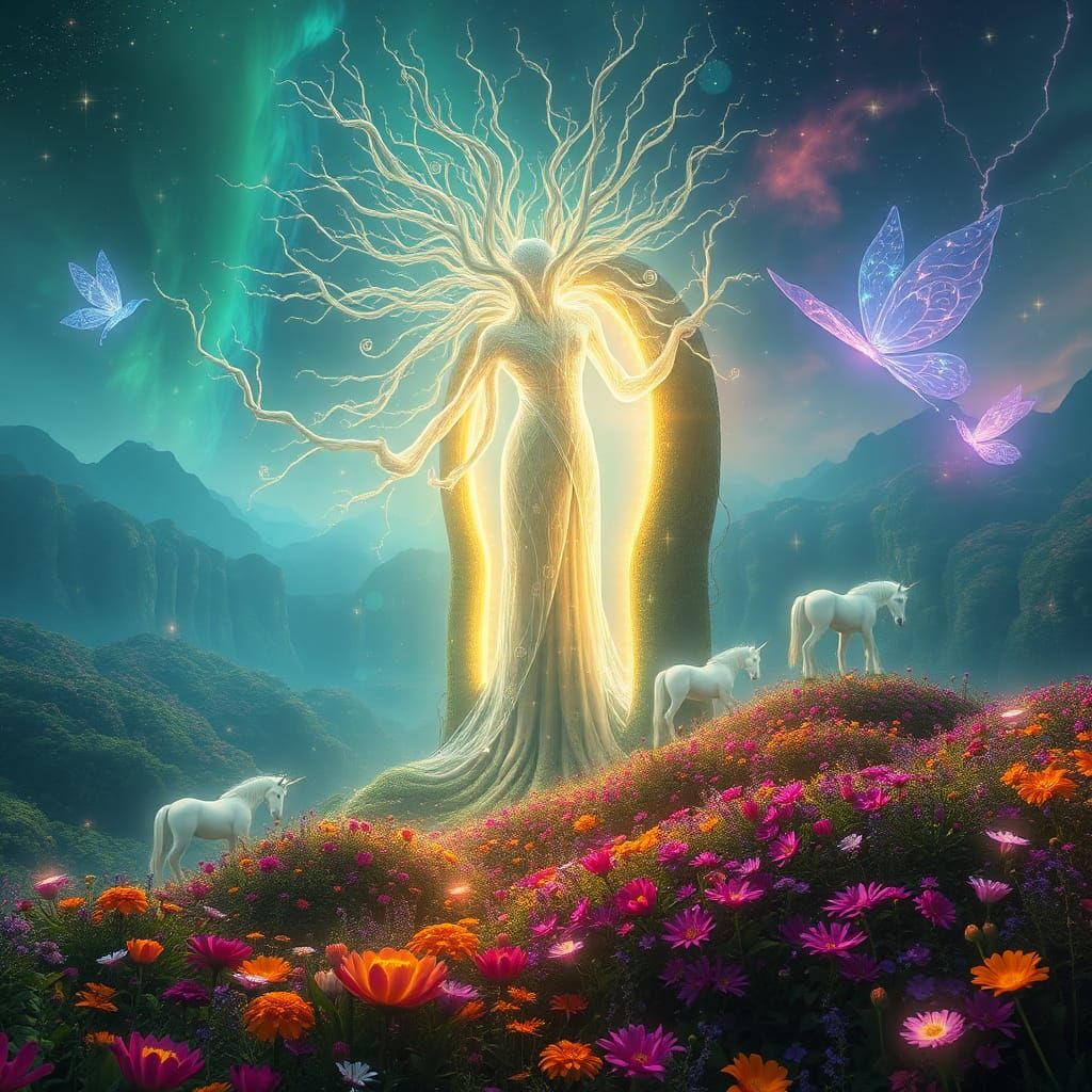 Ethereal Ent Spirit in a Dreamlike Forest Realm