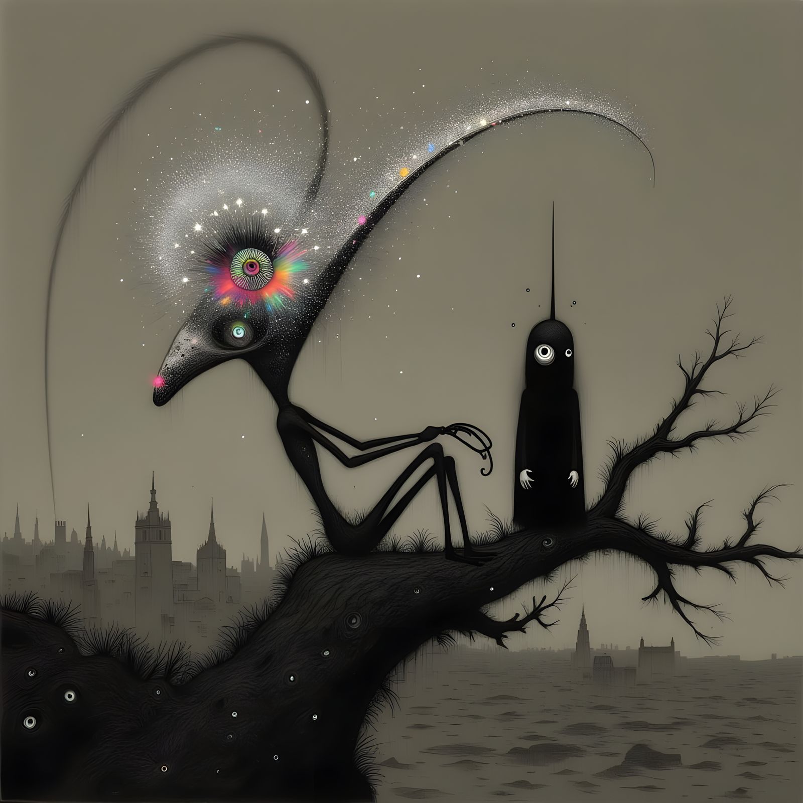 Praying Mantis on Branch in Natural Habitat