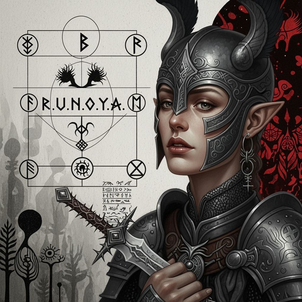 Dökkálfar Elf with Heartpiercer Dagger: Nordic Symbolism