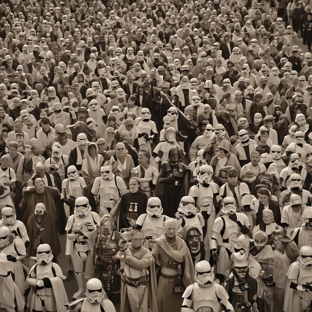 Star Wars Fans Celebrate in Modern Attire