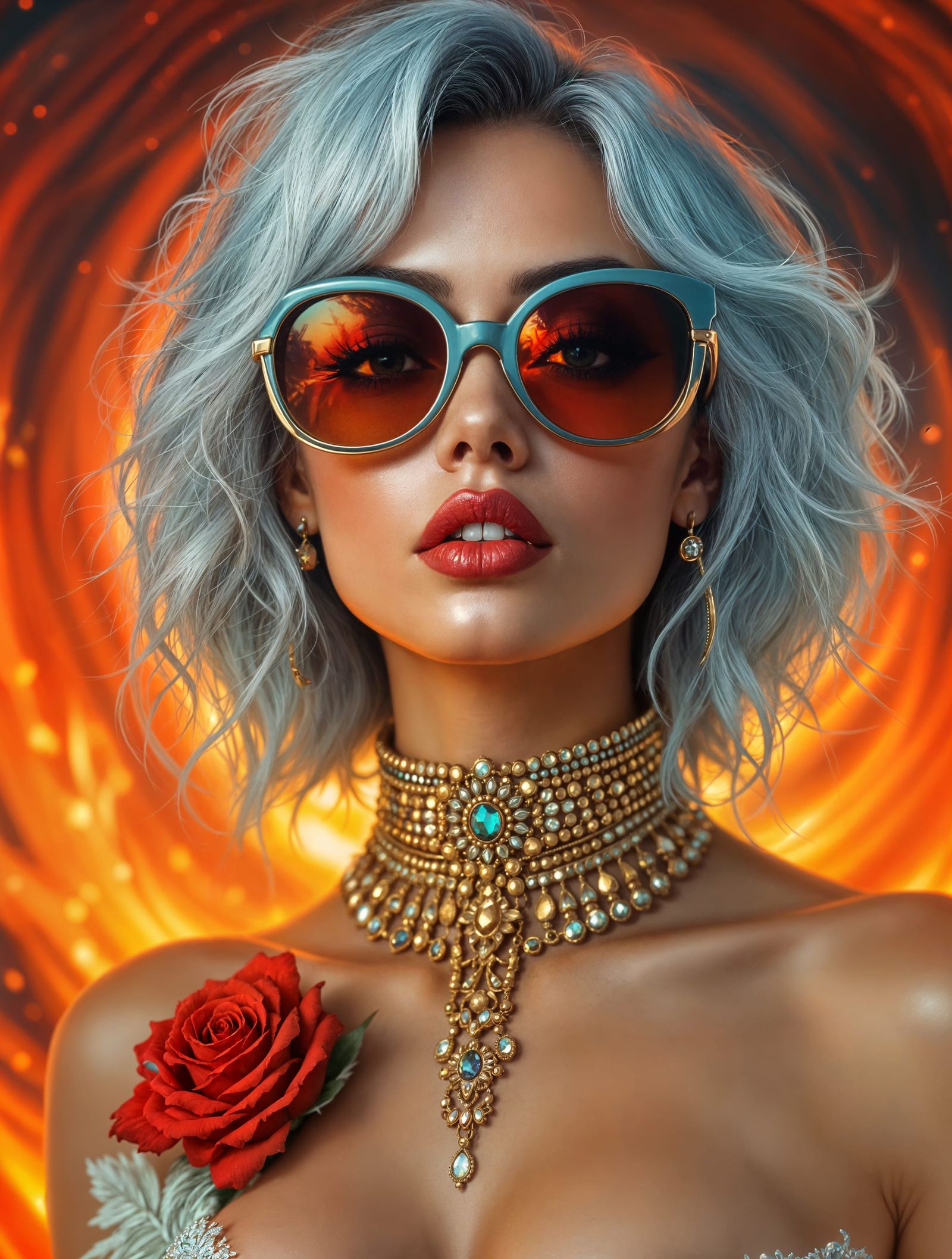 Ethereal Beauty with Fiery Energy