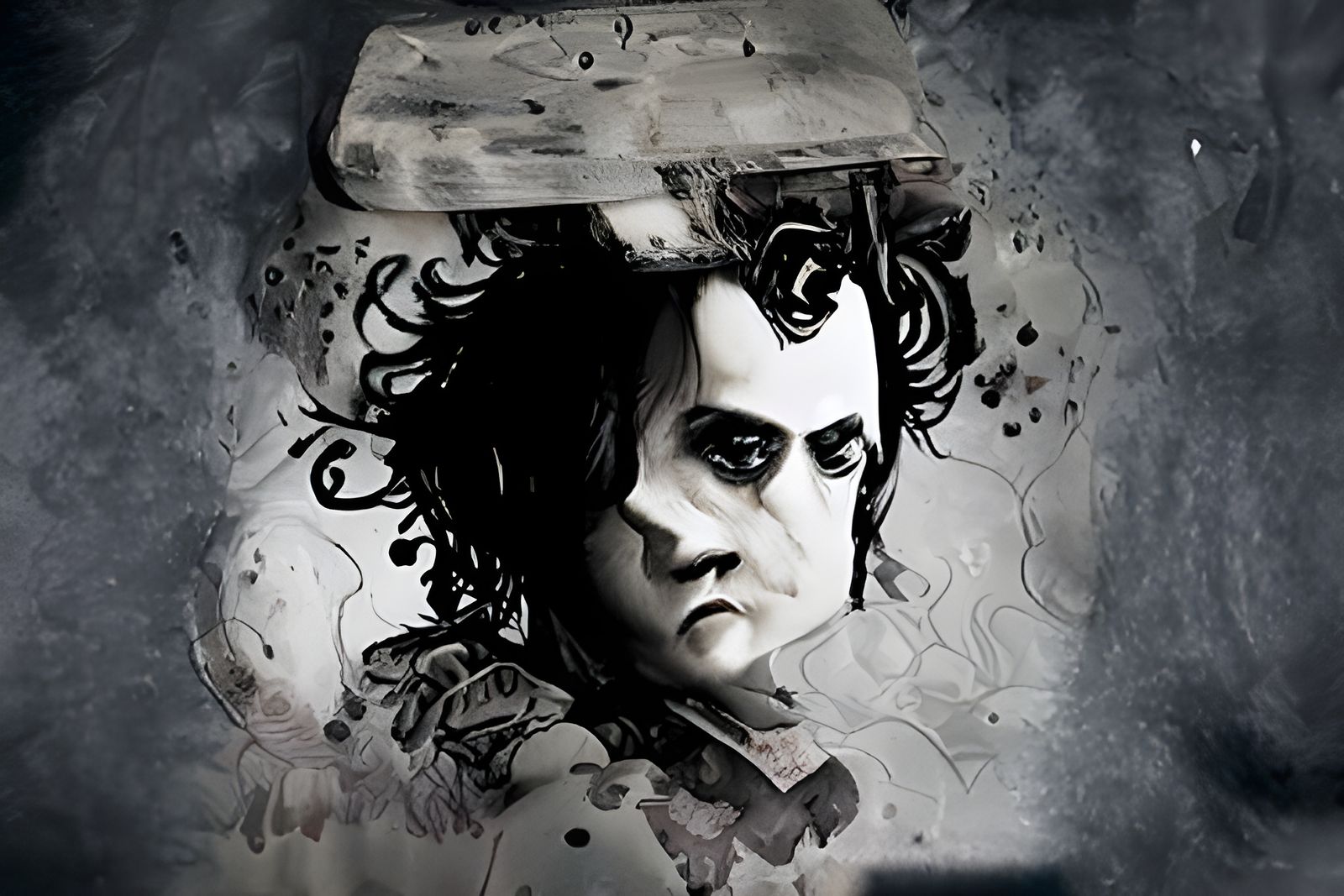 Surreal Sweeney Todd Digital Illustration