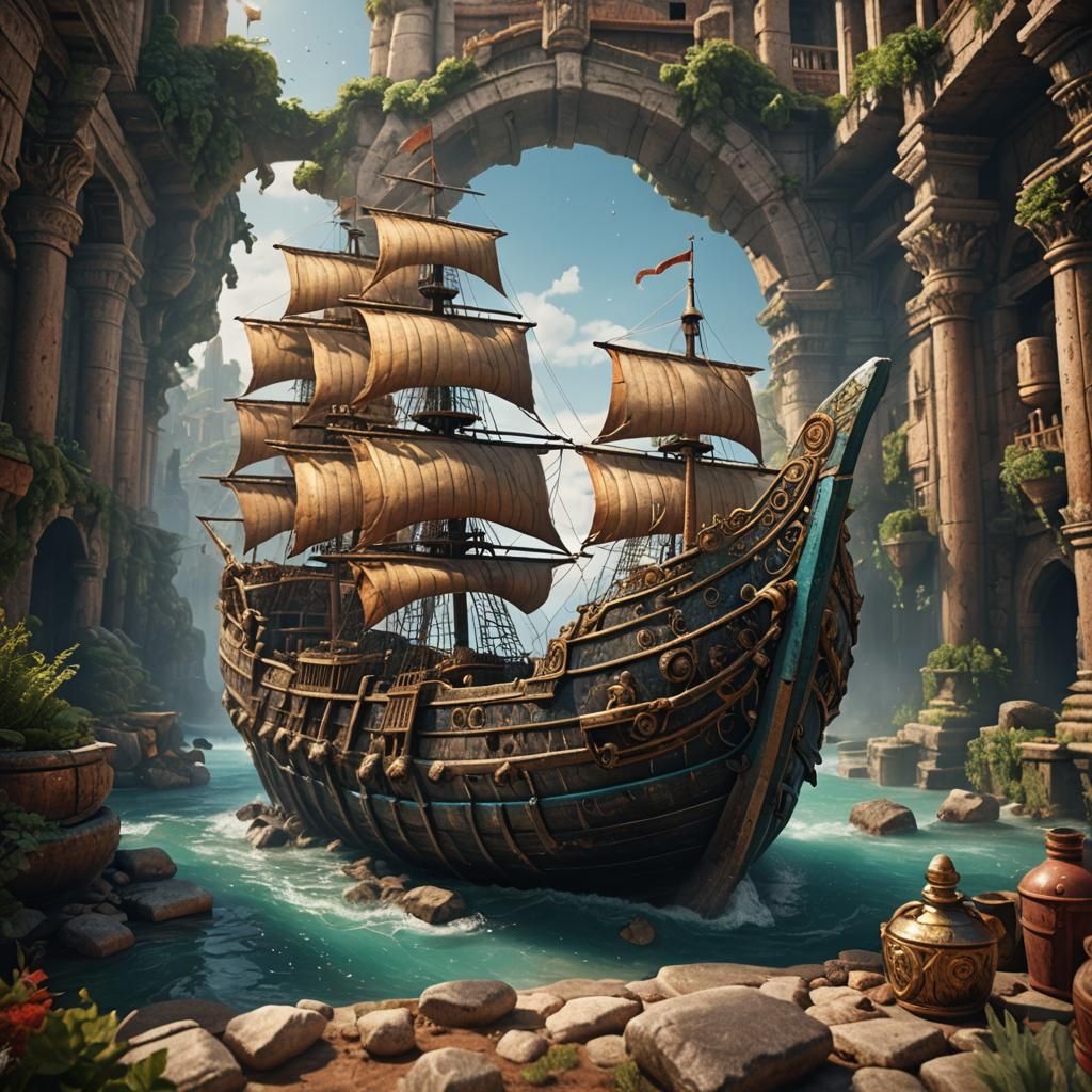 an ancient Roman ship