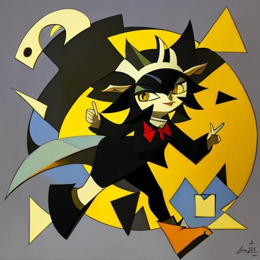 Abstract Cubist Goat in Euclidean Style