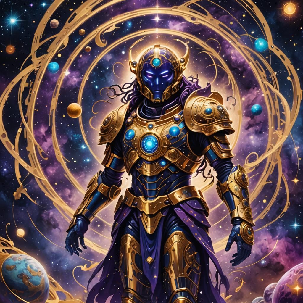 Radiant Cosmic Being in Studio Trigger Anime Style