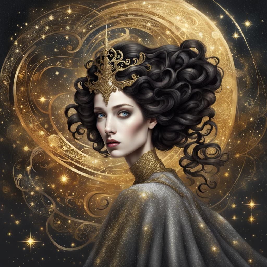 The All-Knowing Witch in Surreal Style