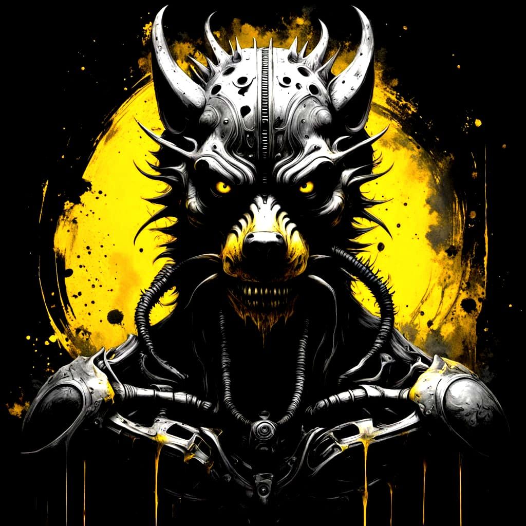 Macabre Werewolf Howling at Hunter's Moon