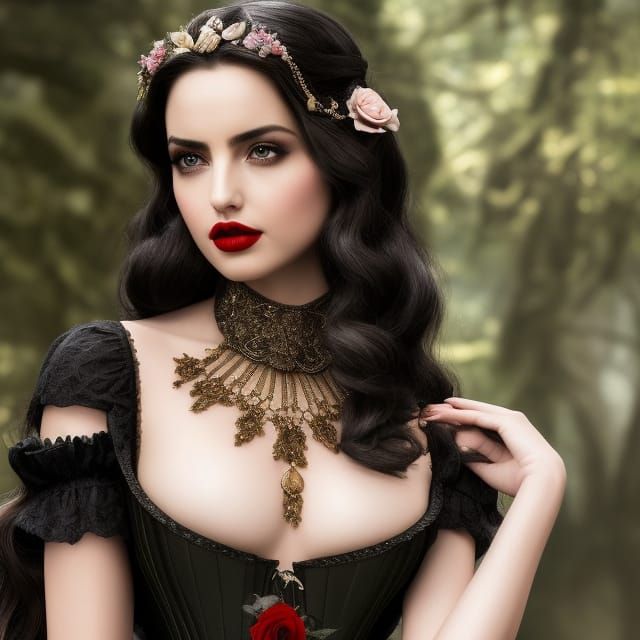 Ana de Armas Fairytale Portrait in Anne Stone Style