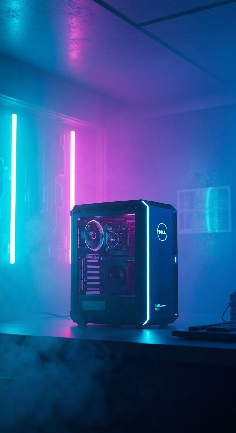 Cyberpunk PC Installation With Neon Lights