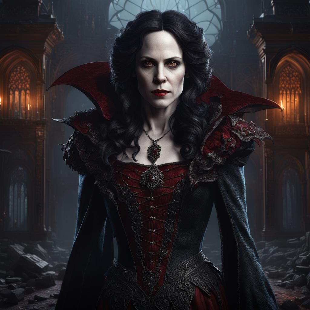 Female Vampire in Detailed Fantasy Concept Art