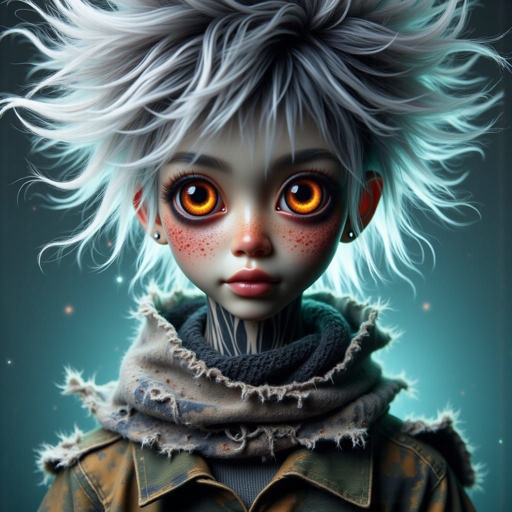 Mystical Winter Wizard in Whimsical Digital Art