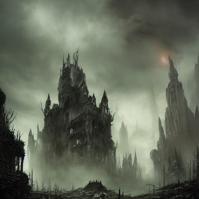 Lovecraftian Creatures in Desolate Post-Apocalyptic World