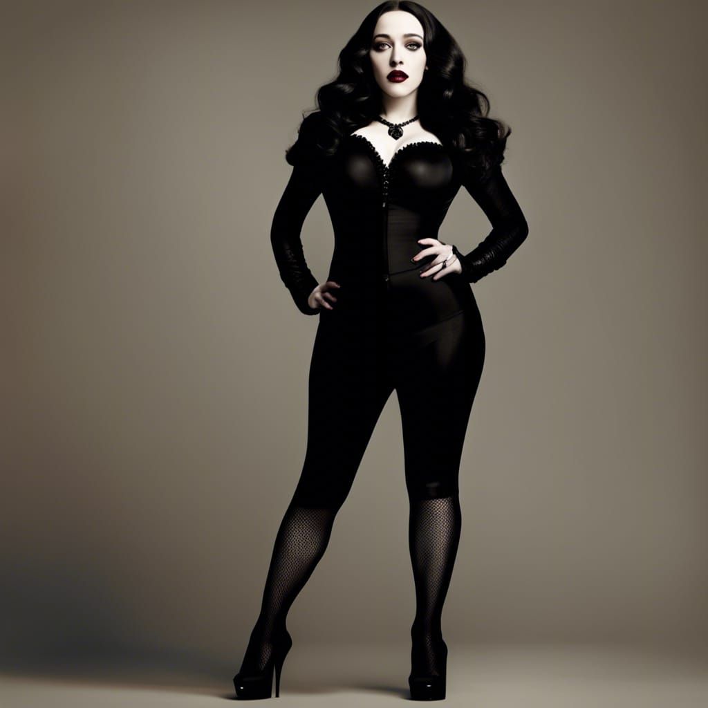Kat Dennings as Morticia Addams Portrait