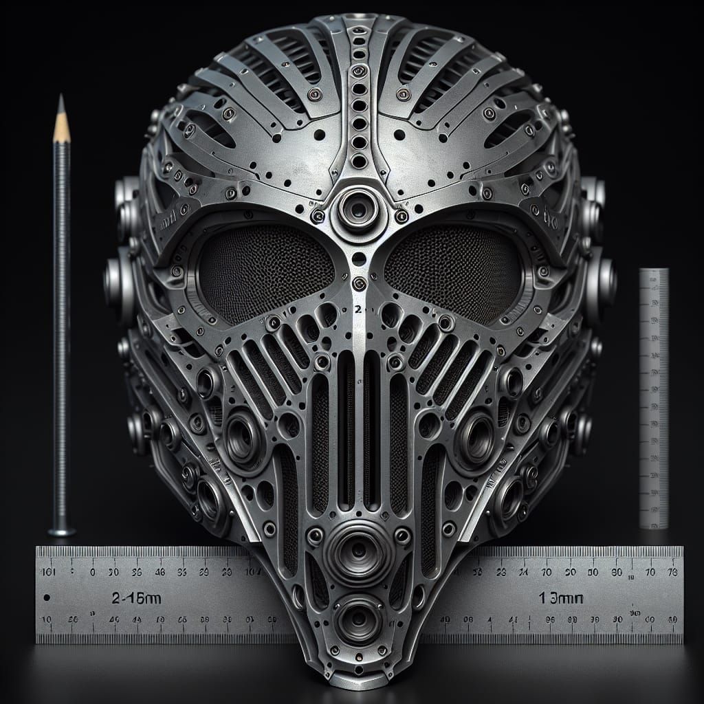 3D Render Of Motorcycle Helmet Vent Panel With Metallic Text...