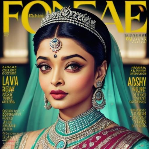 Aishwarya Rai Vogue Cover in 1950s Style