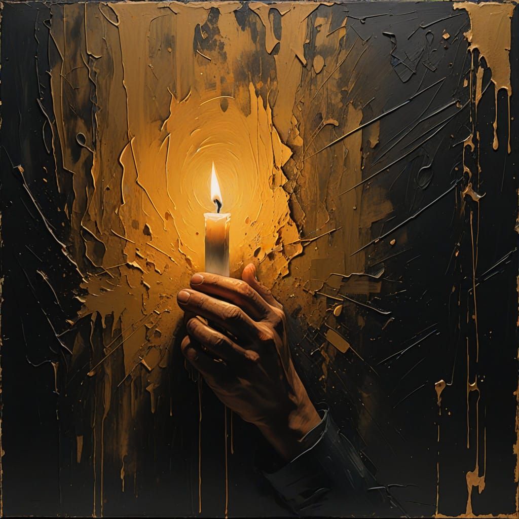 Ethereal Silhouette, Cast by Golden Candlelight