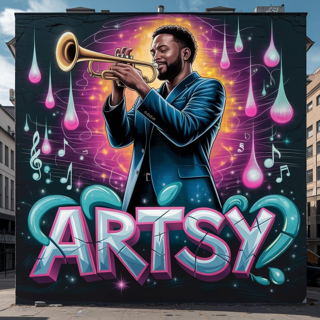 In an illustration style reminiscent of dynamic street art b...