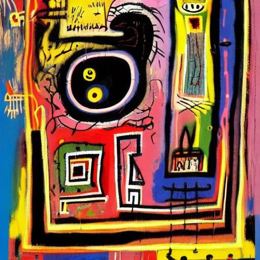 UFO in Neo-Expressionist Impasto Style