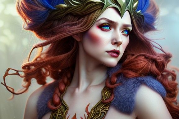 Hyperrealistic Keyleth Portrait Inspired by Artgerm