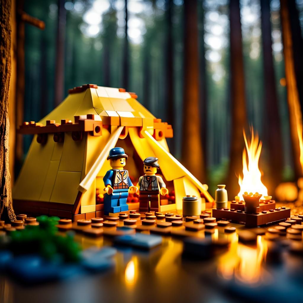 Postcard prompts didn't work; just lego camping