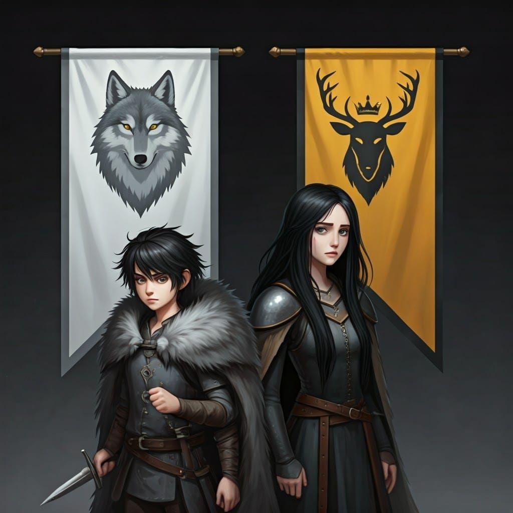 Medieval Girls Clash in Anime Style