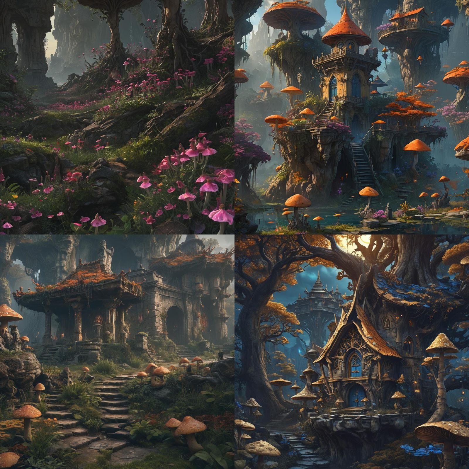 Fantastical Morrowind House Sigils: Detailed Matte Painting