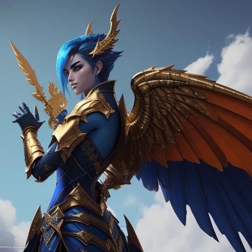 Golden Dragonborn Paladin Concept Art