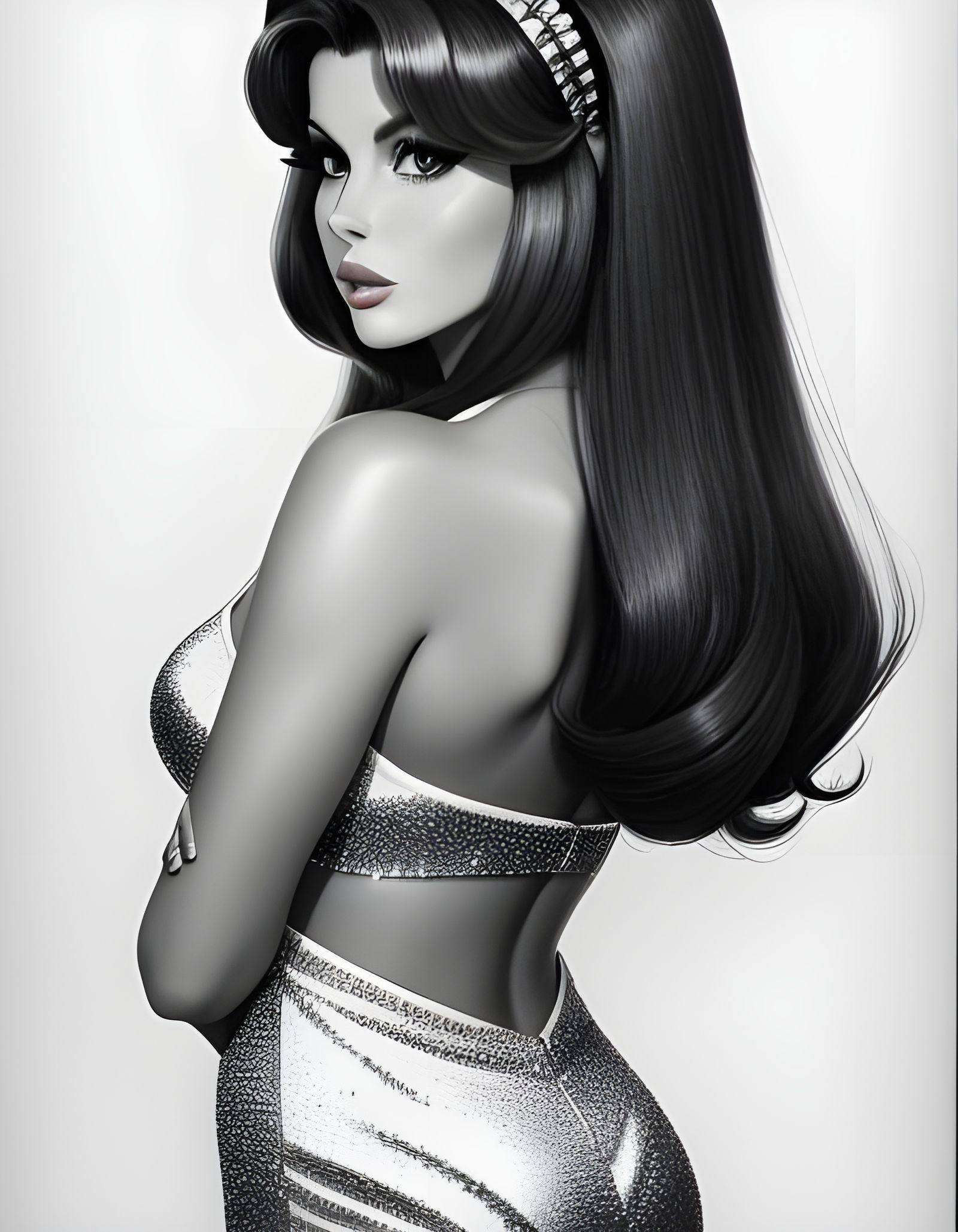 Raquel Welch 1967: Detailed Graphite Pencil Sketch