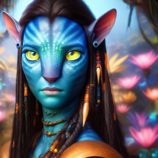 Detailed Portrait of a Pretty Na'vi Woman