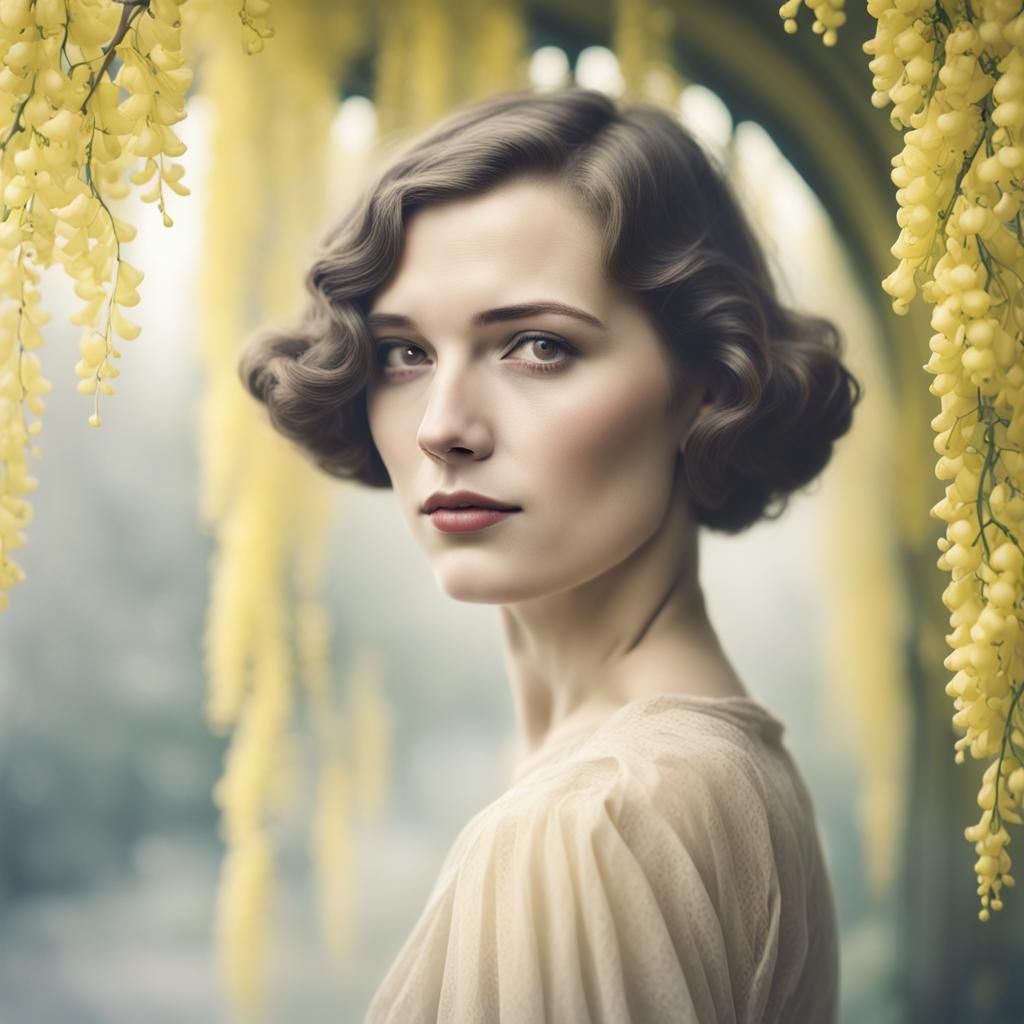 1930s Woman Under Laburnum Arches Photo