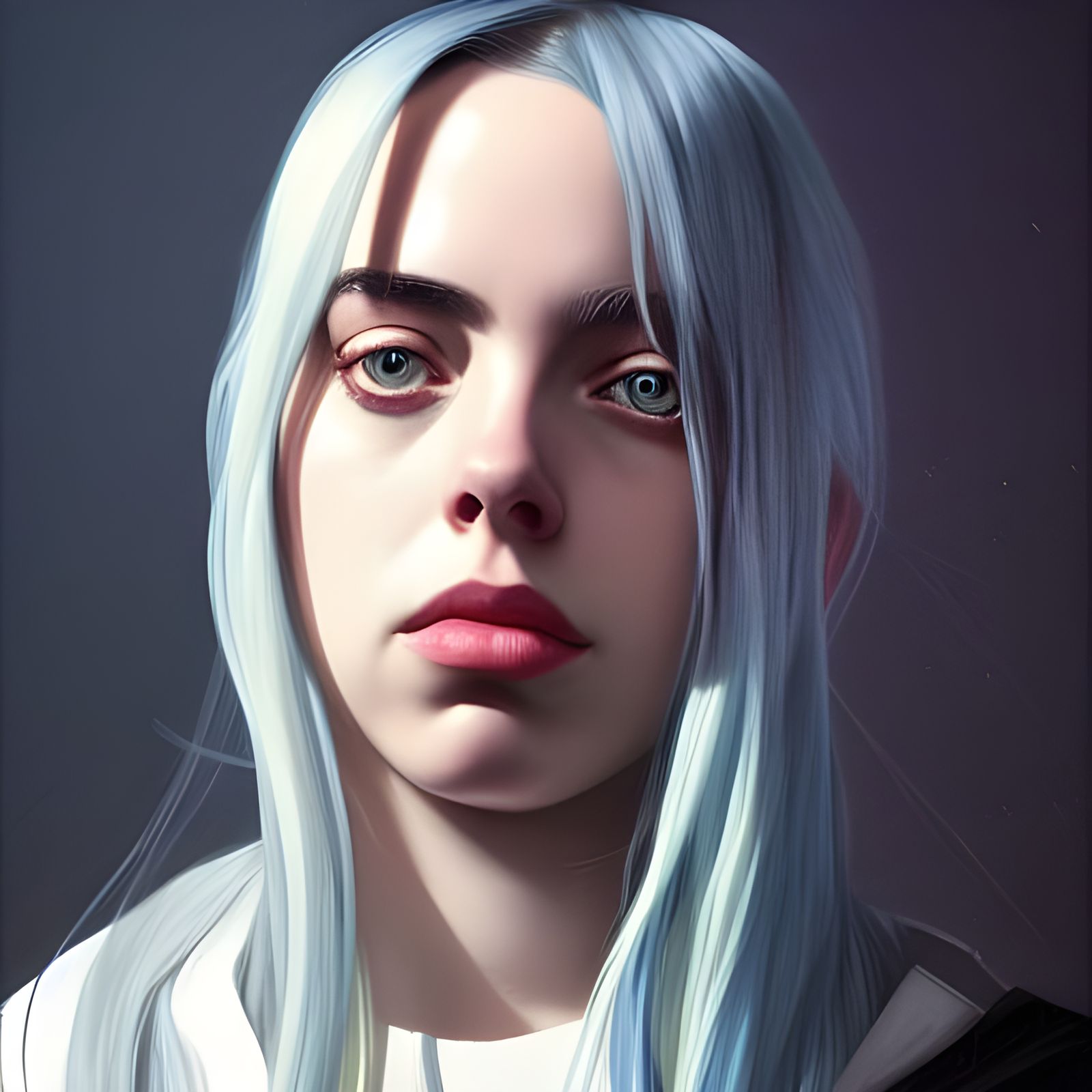 Billie Eilish Portrait in Art Nouveau Style
