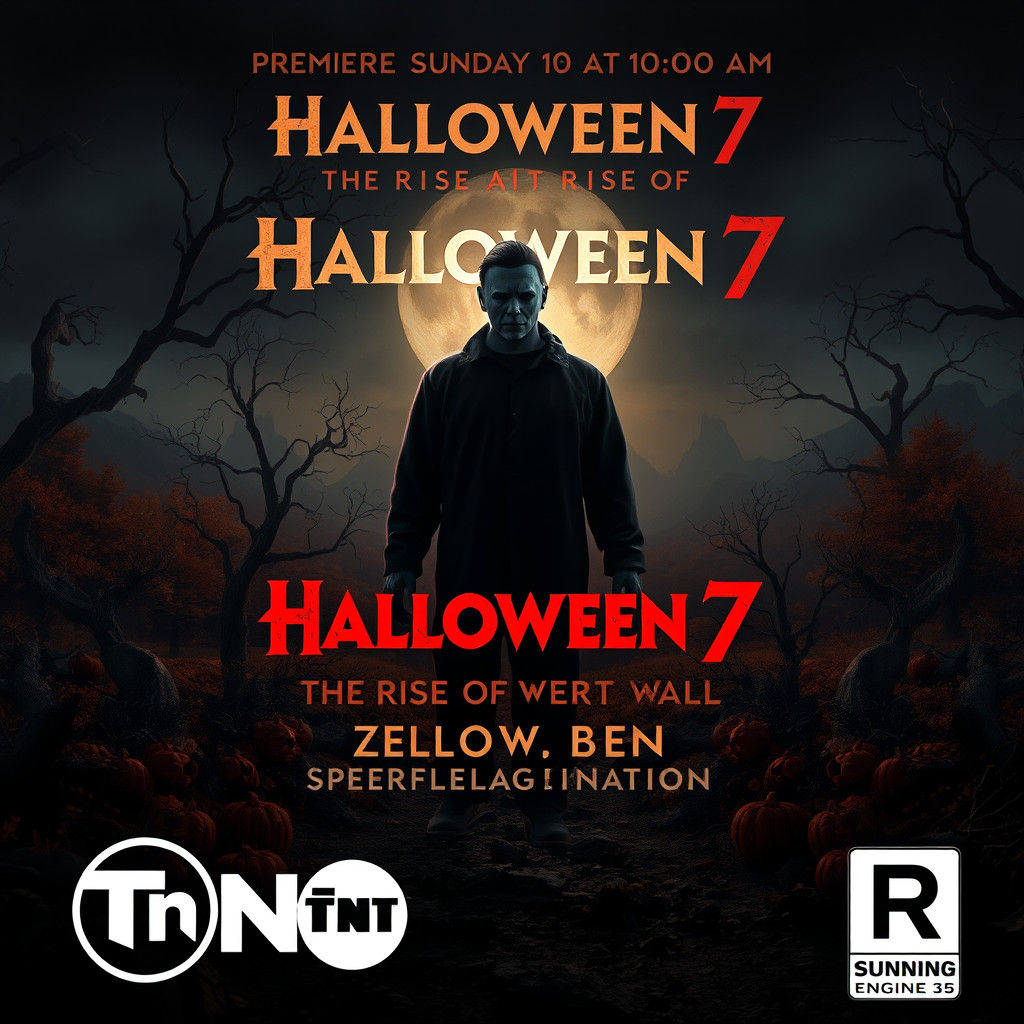 Michael Myers in Ominous Halloween Landscape