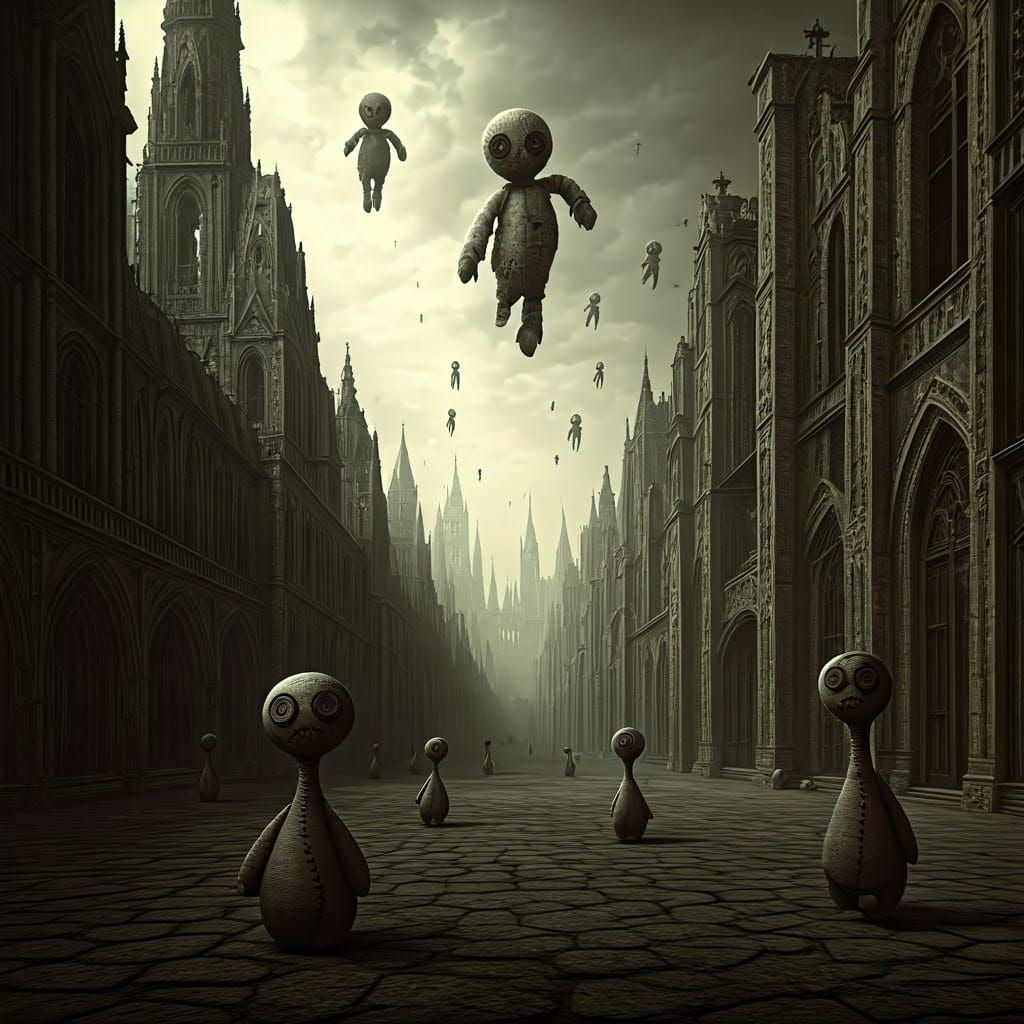 “Rag Dolls in Gothic Town”