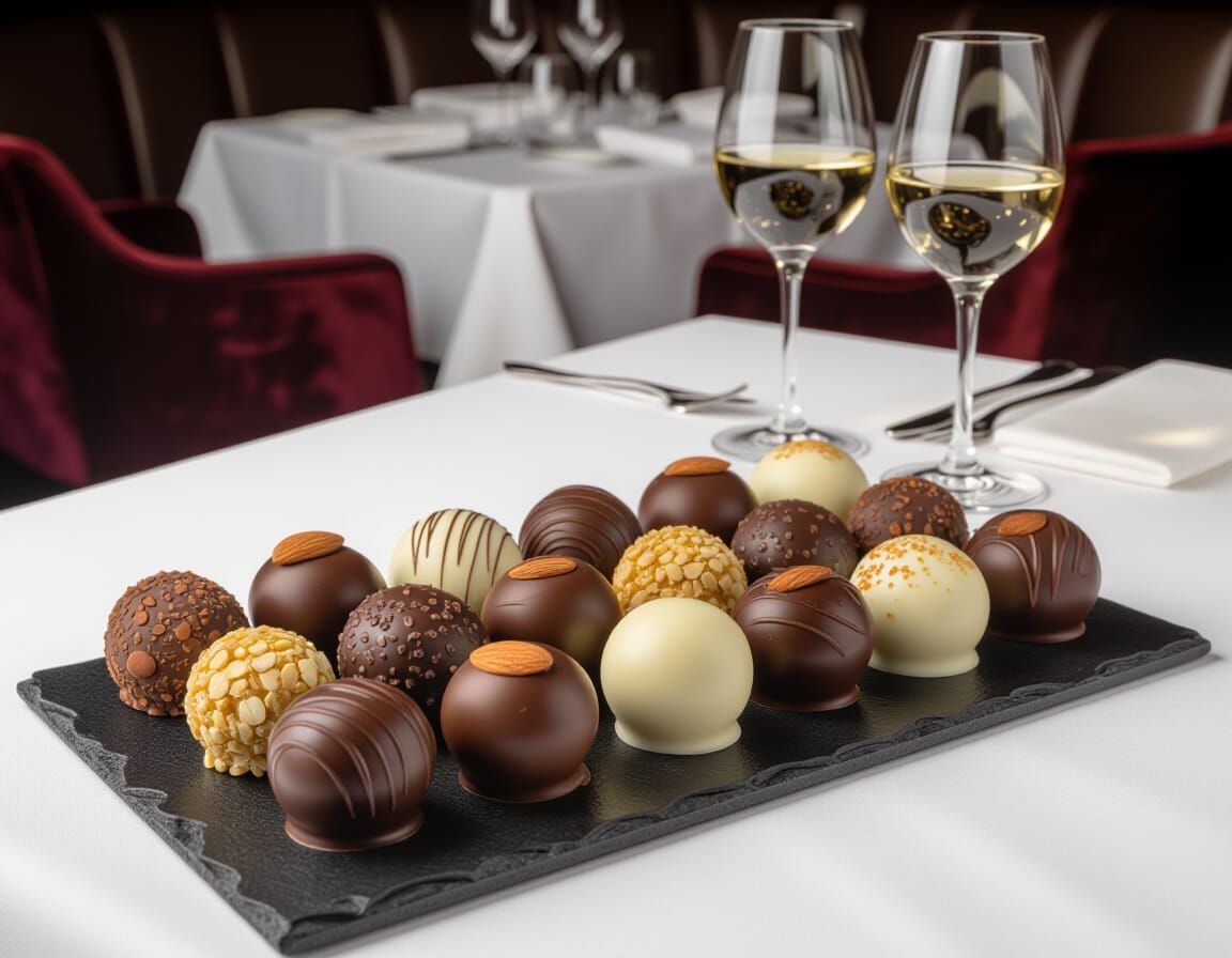 Exquisite Belgian Chocolates in Hyper-Realistic Food Photogr...