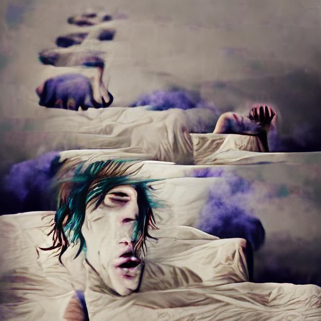 AI Image of Sleepwalking Concept