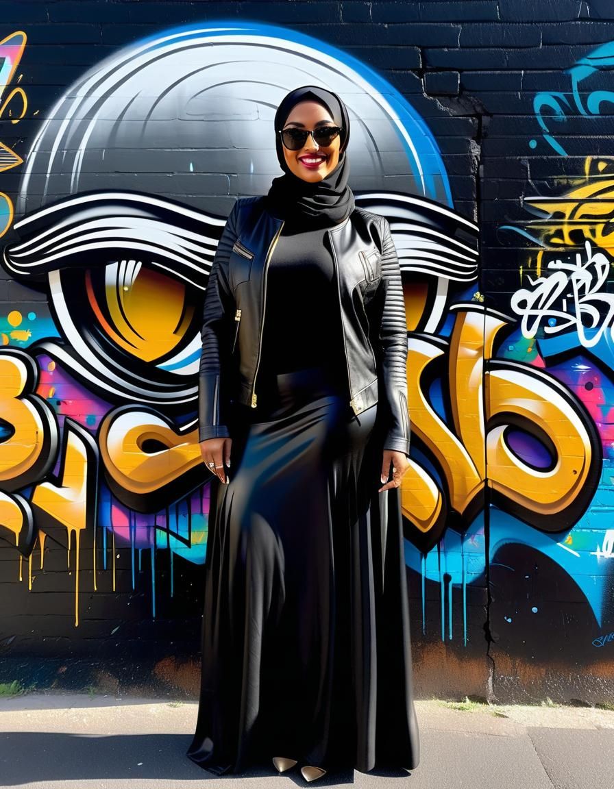 Egyptian Woman in Graffiti Art Style