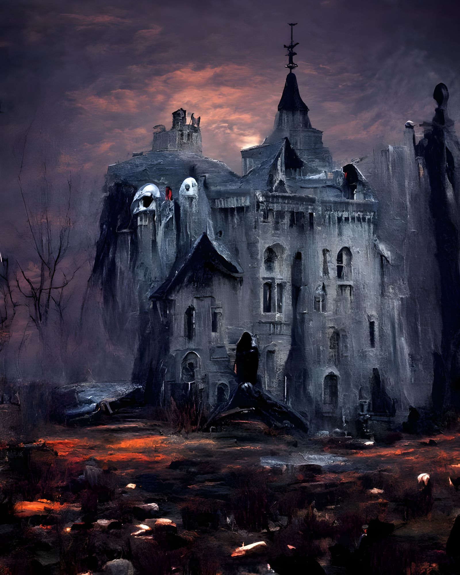Sinister Gothic Vampire Castle in Transylvania