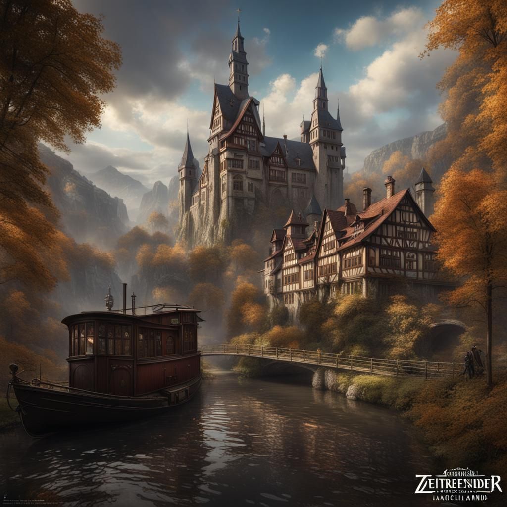 Time Traveler Lands in 1920s Germany: Detailed Matte Paintin...