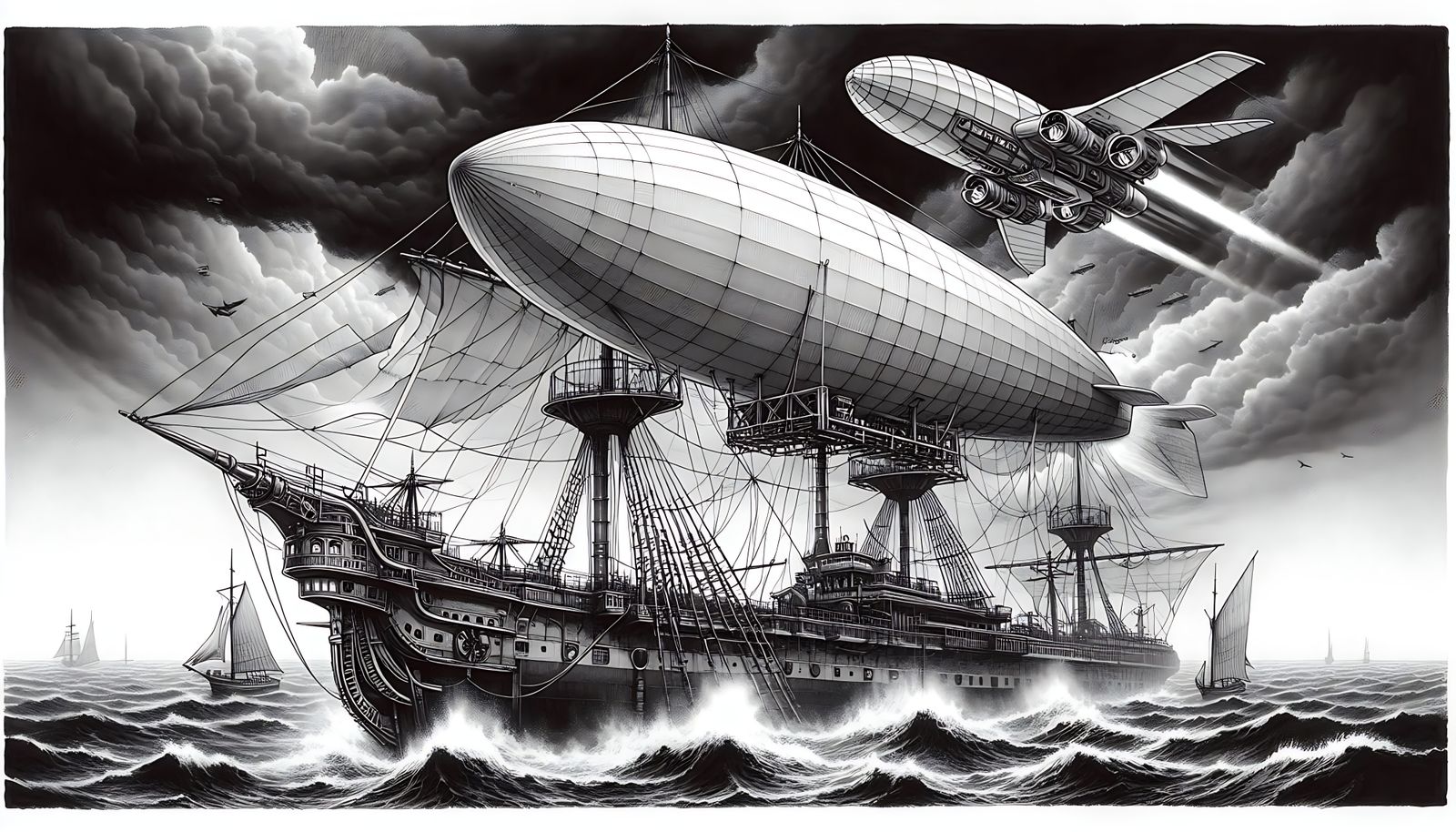 The battle for sea and air . . .